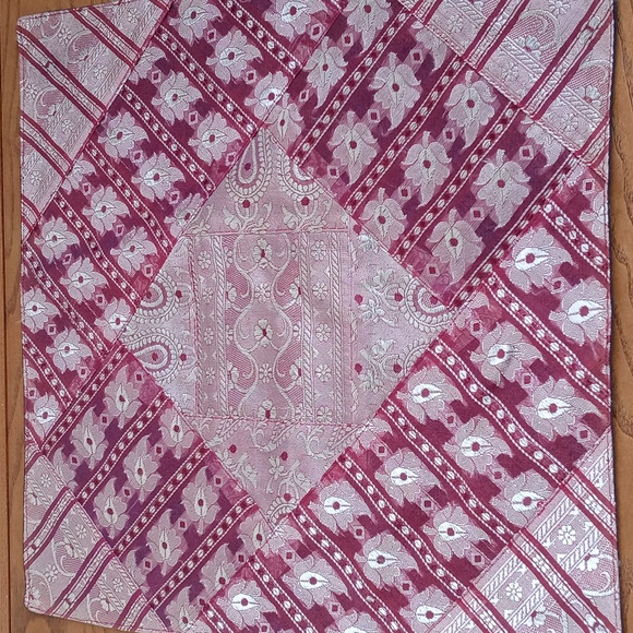 Gorgeous Silk Iridescent Purple Patchwork Pillow Shams From India (Set of 2) - Picture 14 of 17